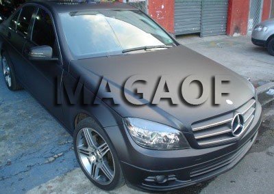 Mercedes Envelopamento Preto Fosco